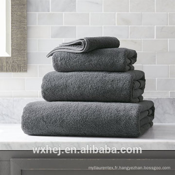 La Chine en gros 600 grammes 100% coton 4 pièces serviette de bain gris